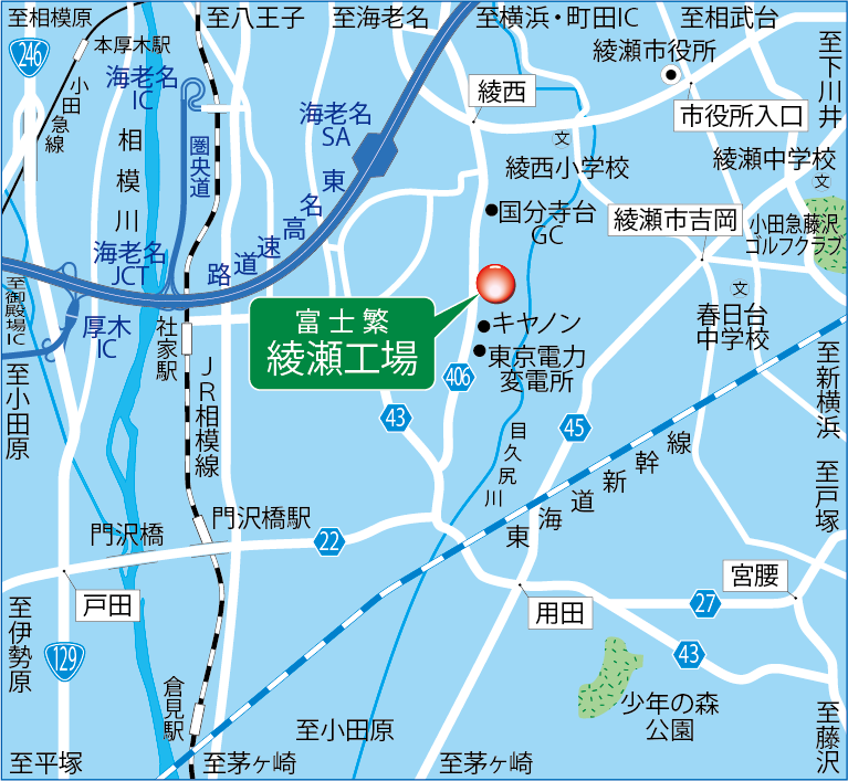 綾瀬工場の地図